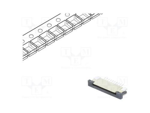 Conector: FFC/FPC, horizontais, PIN: 10, ZIF, SMT.