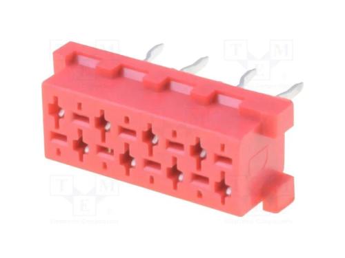 Fio-placa, tomada, fêmea, PIN: 8, THT, para PCB, .