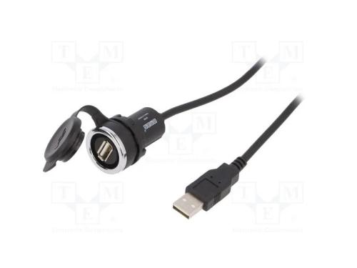 Tomada Usb, 22mm, Ip65, No Painel, 1,5m, Plástico