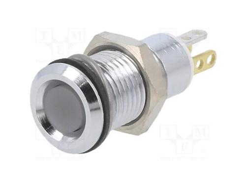 Luz indicadora: LED, plana, vermelho/verde/amarel.