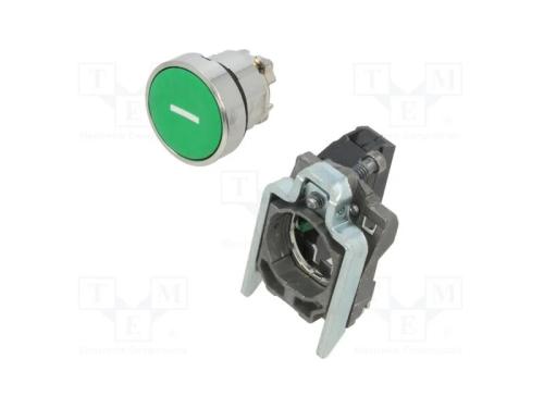 Interruptor: de pressão, 22mm, NO, plano, verde, .