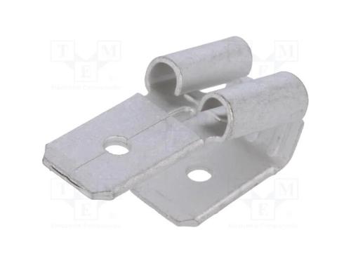Conetor: plano, 6,3mm, 0,8mm, 1x fêmea,2x macho, .