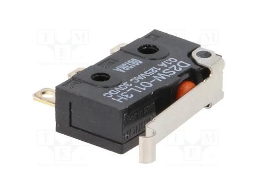 Microinterruptor SNAP ACTION, 0,1A/125VAC, 0,1A/3.