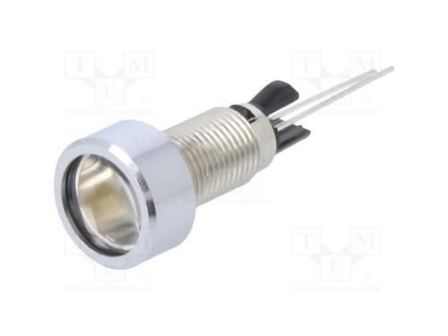 Luz indicadora: LED, plana, amarela, 8mm, para im.