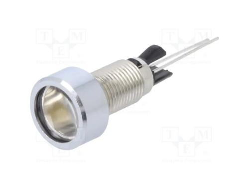 Luz indicadora: LED, plana, amarela, 8mm, para im.