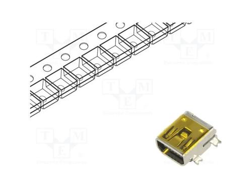 Tomada, Usb C, Smt, Pin: 5, Horizontais