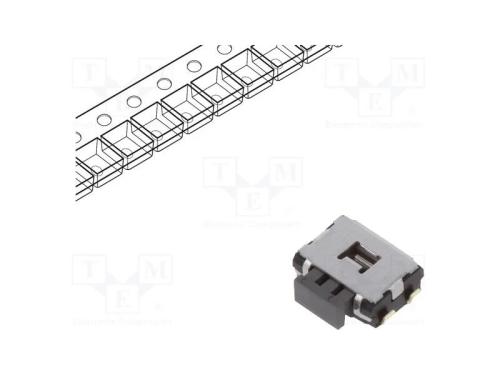 Microinterruptor TACT, SPST, Pos: 2, 0,05A/12VDC,.