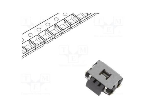 Microinterruptor TACT, SPST, Pos: 2, 0,05A/12VDC,.