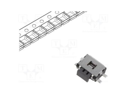 Microinterruptor TACT, SPST, Pos: 2, 0,05A/12VDC,.