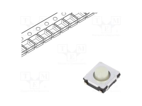 Microinterruptor TACT, SPST, Pos: 2, 0,02A/15VDC,.