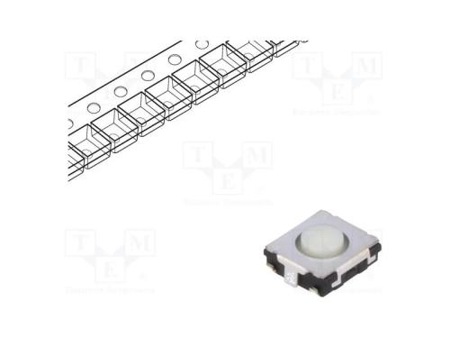 Microinterruptor TACT, SPST, Pos: 2, 0,02A/15VDC,.