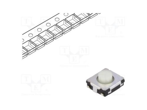 Microinterruptor TACT, SPST, Pos: 2, 0,02A/15VDC,.