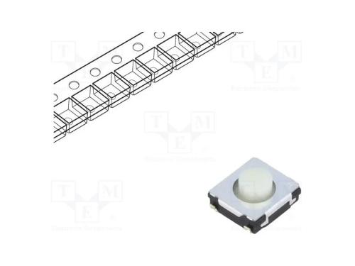 Microinterruptor TACT, SPST, Pos: 2, 0,02A/15VDC,.