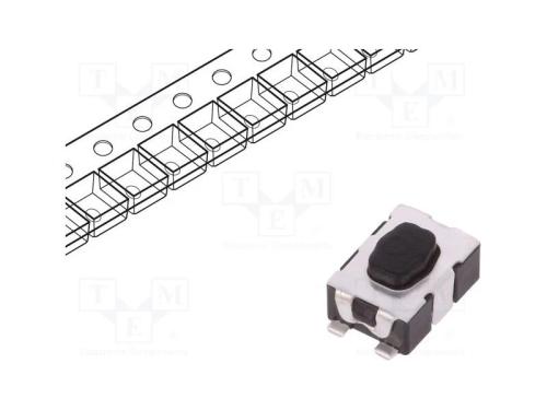 Microinterruptor TACT, SPST-NO, Pos: 2, 0,05A/32V.