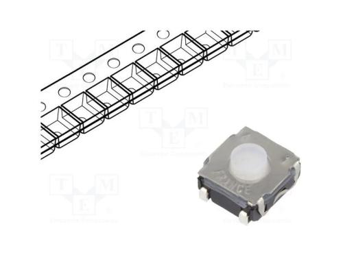Microinterruptor TACT, SPST-NO, Pos: 2, 0,05A/32V.