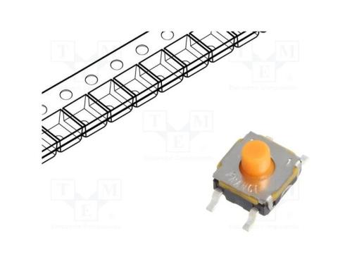 Microinterruptor TACT, SPST-NO, Pos: 2, 0,05A/32V.