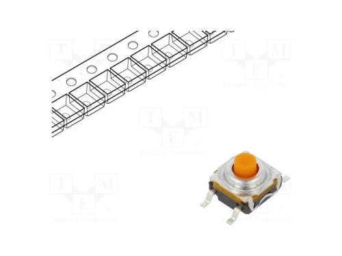 Microinterruptor TACT, SPST-NO, Pos: 2, 0,05A/32V.