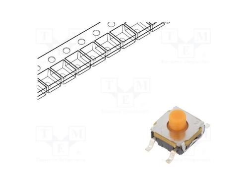 Microinterruptor TACT, SPST-NO, Pos: 2, 0,05A/32V.