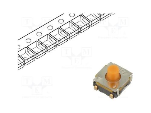 Microinterruptor TACT, SPST-NO, Pos: 2, 0,05A/32V.