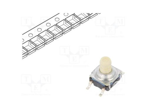 Microinterruptor TACT, SPST-NO, Pos: 2, 0,05A/32V.