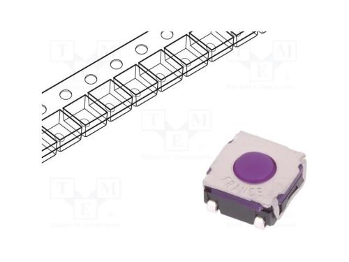 Microinterruptor TACT, SPST-NO, Pos: 2, 0,05A/32V.