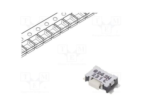 Microinterruptor TACT, SPST-NO, Pos: 2, 0,05A/32V.