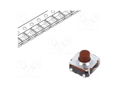 Microinterruptor TACT, SPST-NO, Pos: 2, 0,05A/32V.