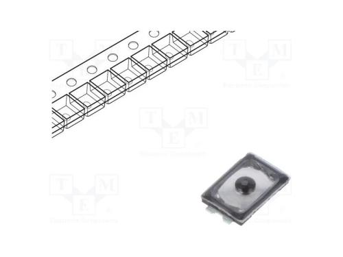 Microinterruptor TACT, SPST-NO, Pos: 2, 0,02A/15V.