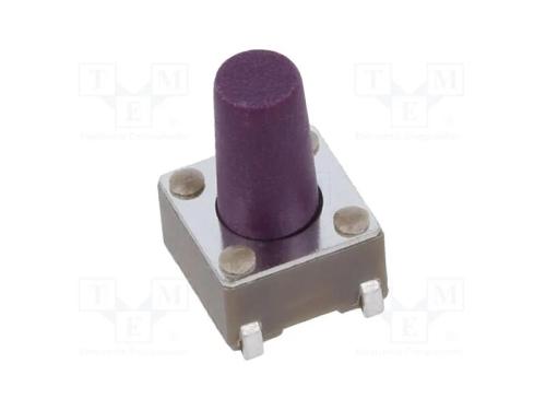 Microinterruptor TACT, SPST-NO, Pos: 2, 0,05A/12V.