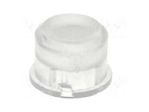Tecla, redonda, transparente, 9,6mm, plástico