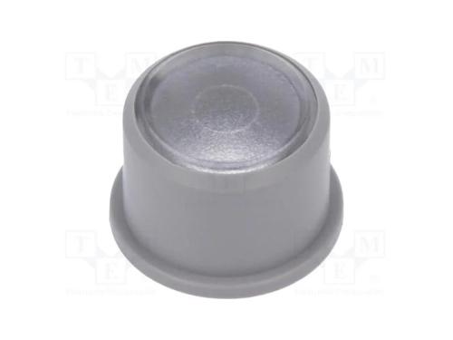 Tecla, redonda, cinzenta, 9,6mm, plástico, MEC162.