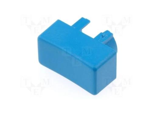 Tecla, retangular, azul, 12,5x6,5mm, plástico