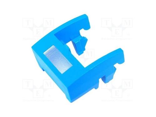 Moldura com a janela, azul, plástico