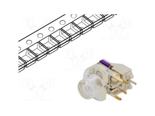 Microinterruptor TACT, SPST-NO, Pos: 2, 0,05A/12V.