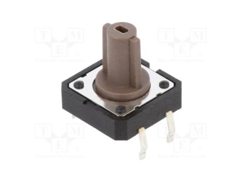 Microinterruptor TACT, SPST-NO, Pos: 2, 0,05A/12V.