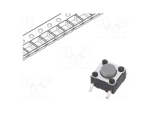 Microinterruptor Tact, Spst-No, Pos: 2, 0,05a/12vdc, Smt, 2n, 6x6mm
