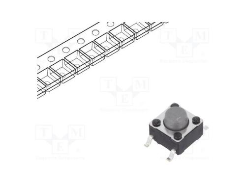Microinterruptor Tact, Spst-No, Pos: 2, 0,05a/12vdc, Smt, 2n, 6x6mm
