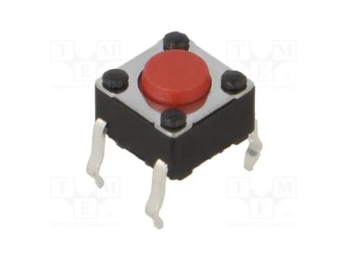 Microinterruptor TACT, SPST-NO, Pos: 2, 0,05A/12V.