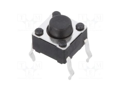 Microinterruptor TACT, SPST-NO, Pos: 2, 0,05A/12V.