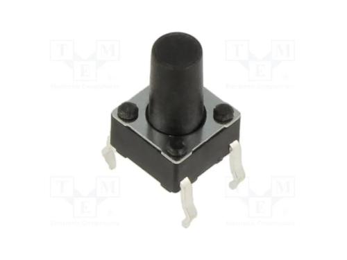 Microinterruptor TACT, SPST-NO, Pos: 2, 0,05A/12V.