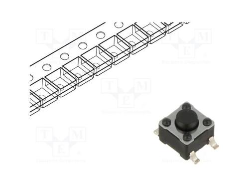 Microinterruptor TACT, SPST-NO, Pos: 2, 0,05A/12V.