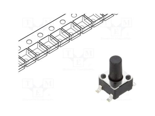 Microinterruptor TACT, SPST-NO, Pos: 2, 0,05A/12V.