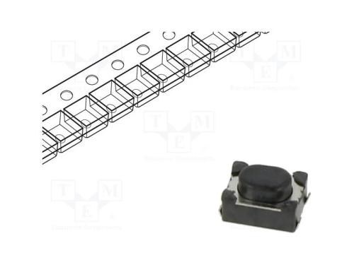 Microinterruptor TACT, SPST-NO, Pos: 2, 0,05A/16V.