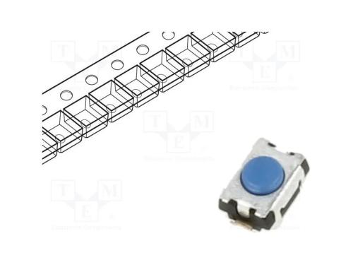 Microinterruptor TACT, SPST-NO, Pos: 2, 0,05A/12V.