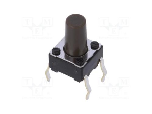 Microinterruptor TACT, SPST, Pos: 2, 0,05A/12VDC,.