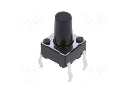 Microinterruptor TACT, SPST, Pos: 2, 0,05A/12VDC,.