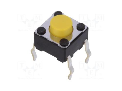 Microinterruptor TACT, SPST, Pos: 2, 0,05A/12VDC,.