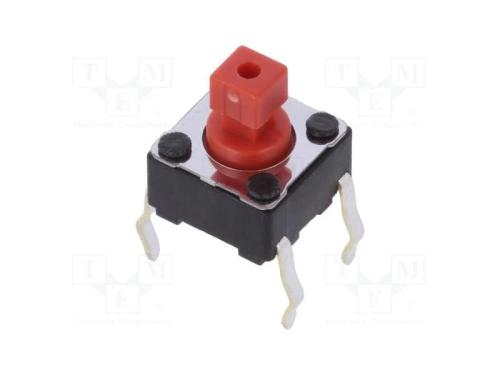 Microinterruptor TACT, SPST, Pos: 2, 0,05A/12VDC,.