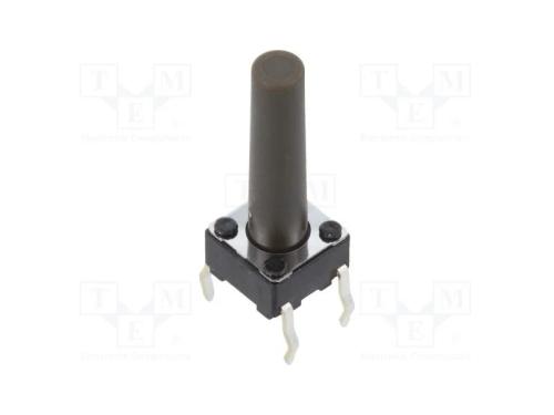 Microinterruptor TACT, SPST, Pos: 2, 0,05A/12VDC,.