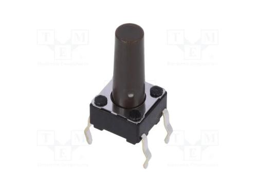 Microinterruptor TACT, SPST, Pos: 2, 0,05A/12VDC,.